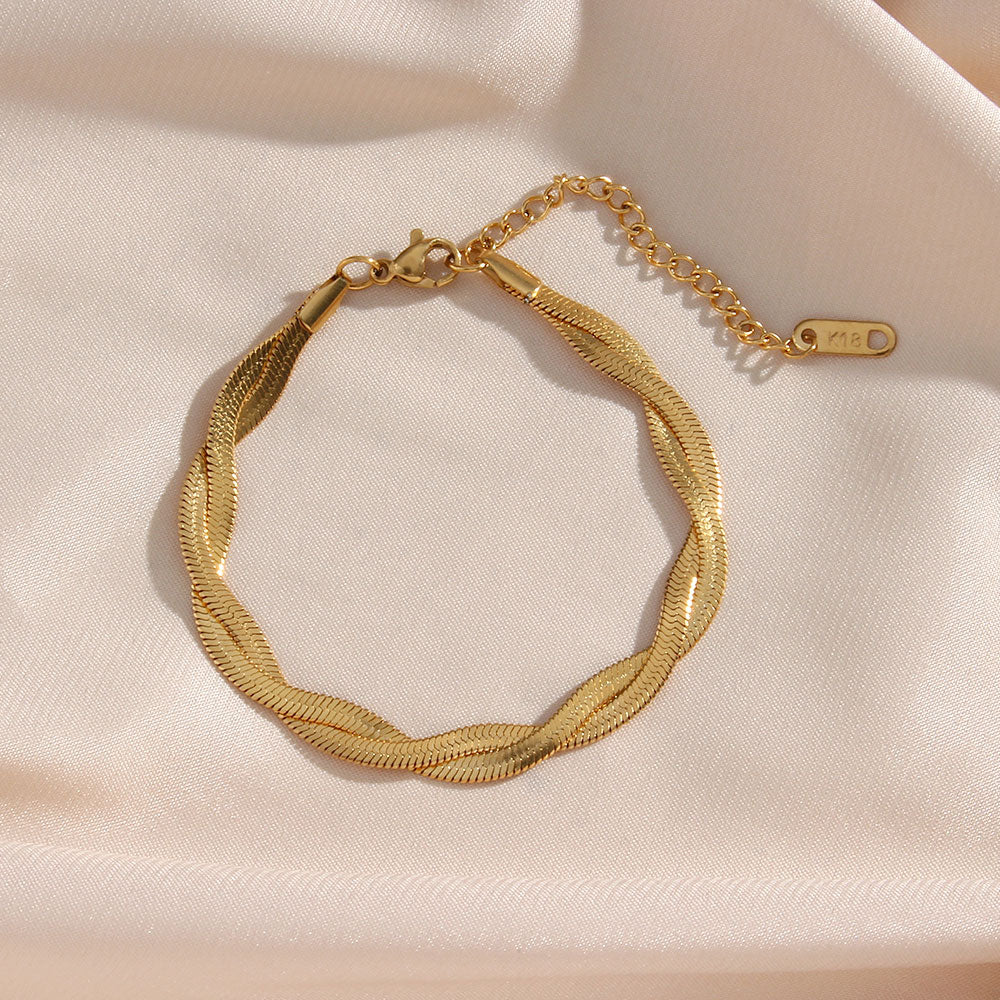 Madiorelle | Skręcana Bransoletka 18K Złoto