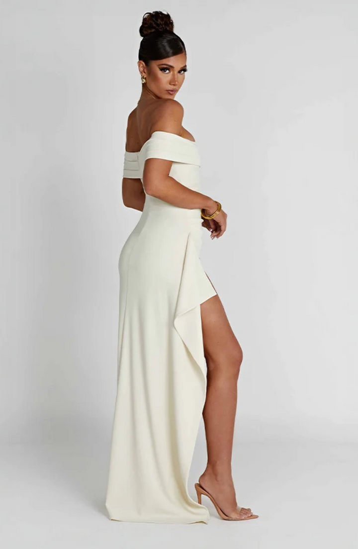Rilena – Letnia sukienka maxi z rozcięciem