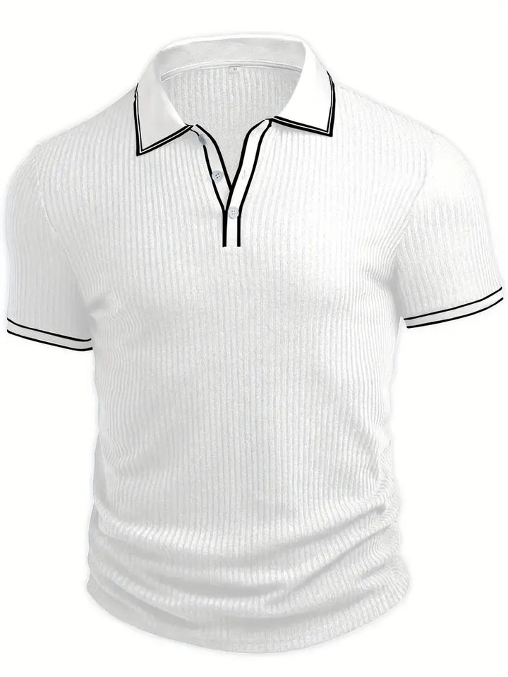 Śniegomir – Eleganckie polo z kontrastowym kołnierzykiem
