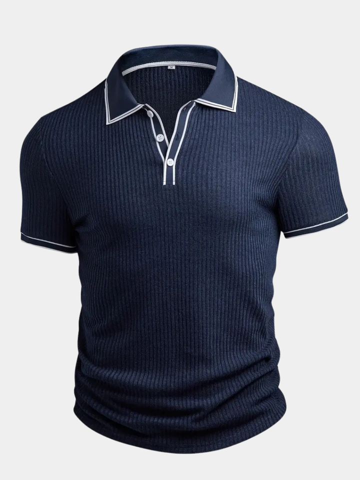 Śniegomir – Eleganckie polo z kontrastowym kołnierzykiem