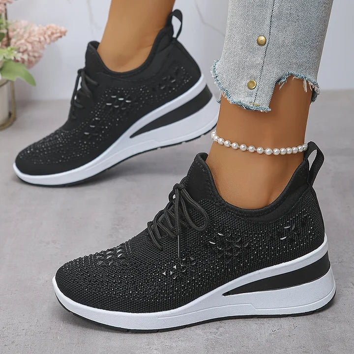 Zielka – Modne buty ortopedyczne z cyrkoniami