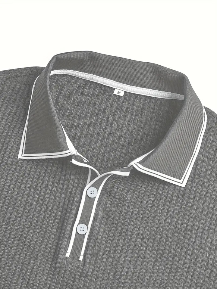 Śniegomir – Eleganckie polo z kontrastowym kołnierzykiem