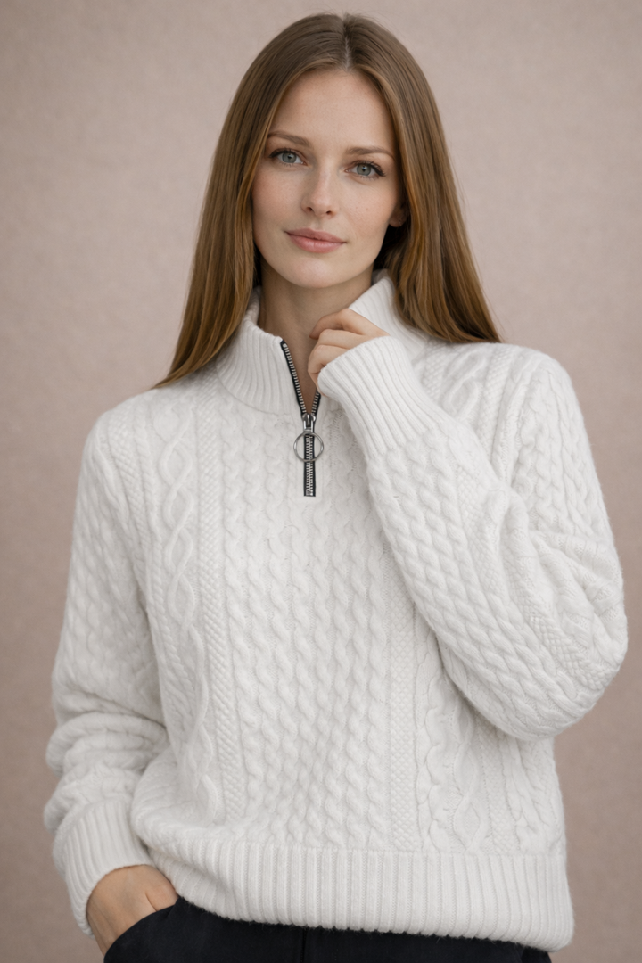 Nora™ | Sweter z zamkiem błyskawicznym