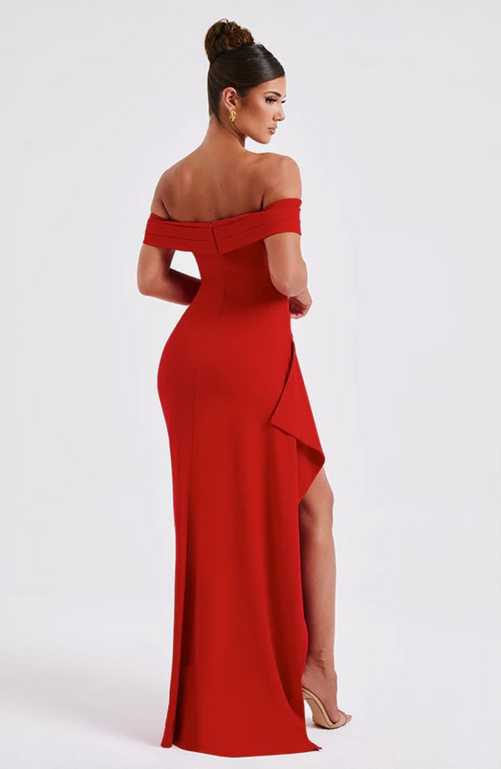 Rilena – Letnia sukienka maxi z rozcięciem