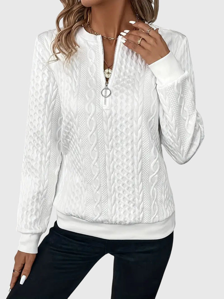 Nora™ | Sweter z zamkiem błyskawicznym