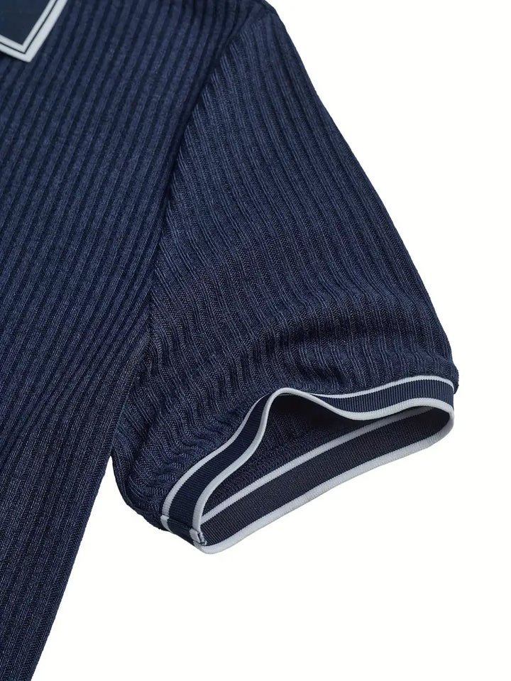 Śniegomir – Eleganckie polo z kontrastowym kołnierzykiem