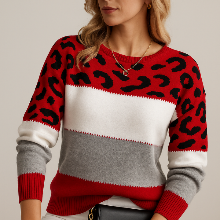 Dom Valmont™ | Elegancki Sweter w Panterkę