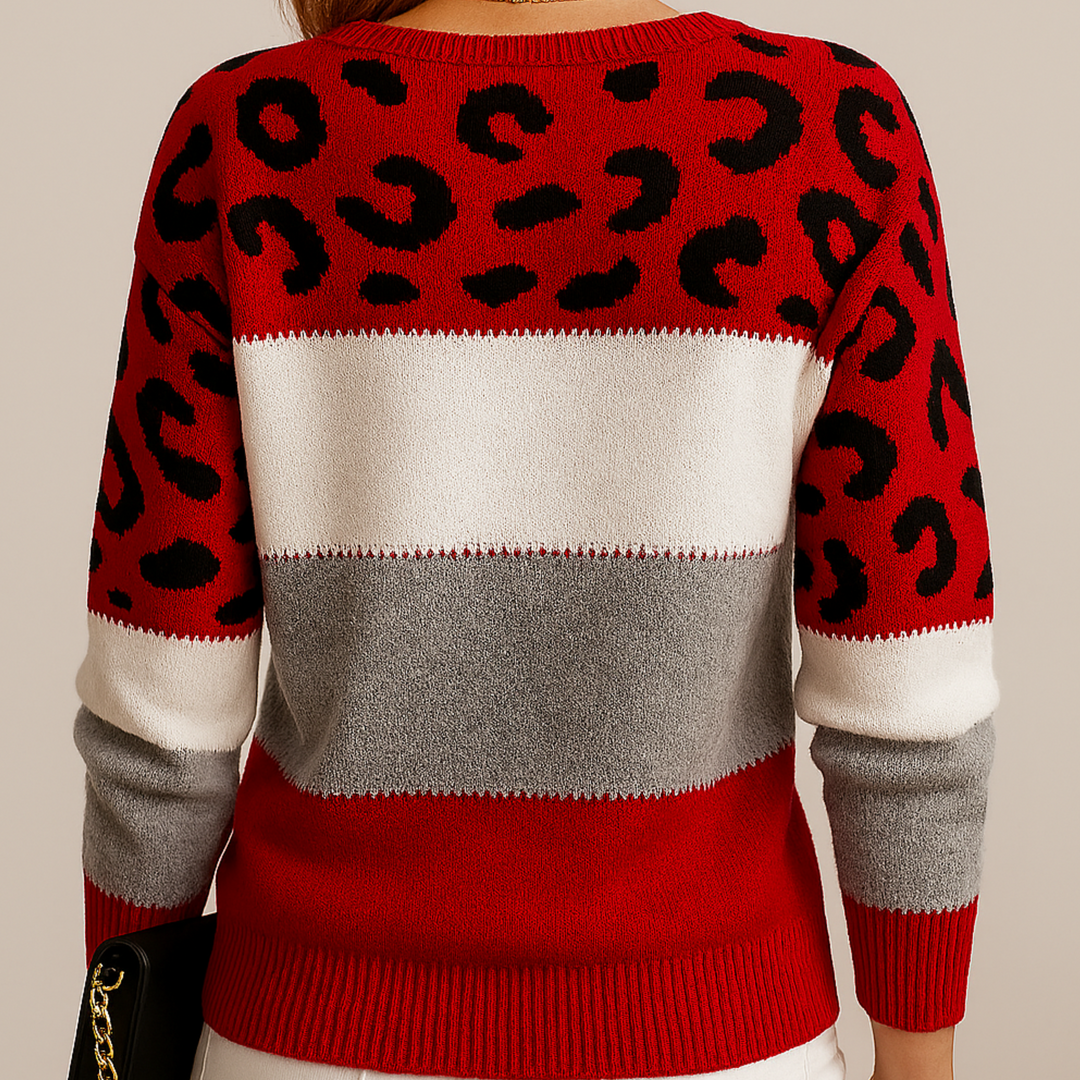 Dom Valmont™ | Elegancki Sweter w Panterkę