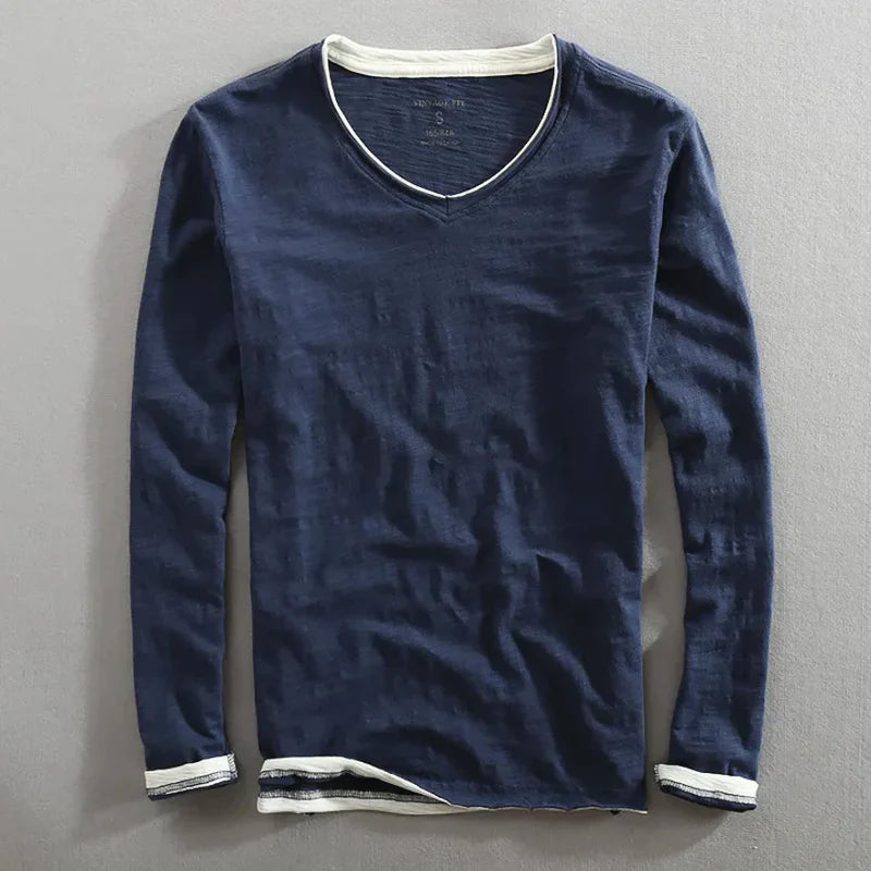 Natan – Bawełniany T-shirt z długim rękawem