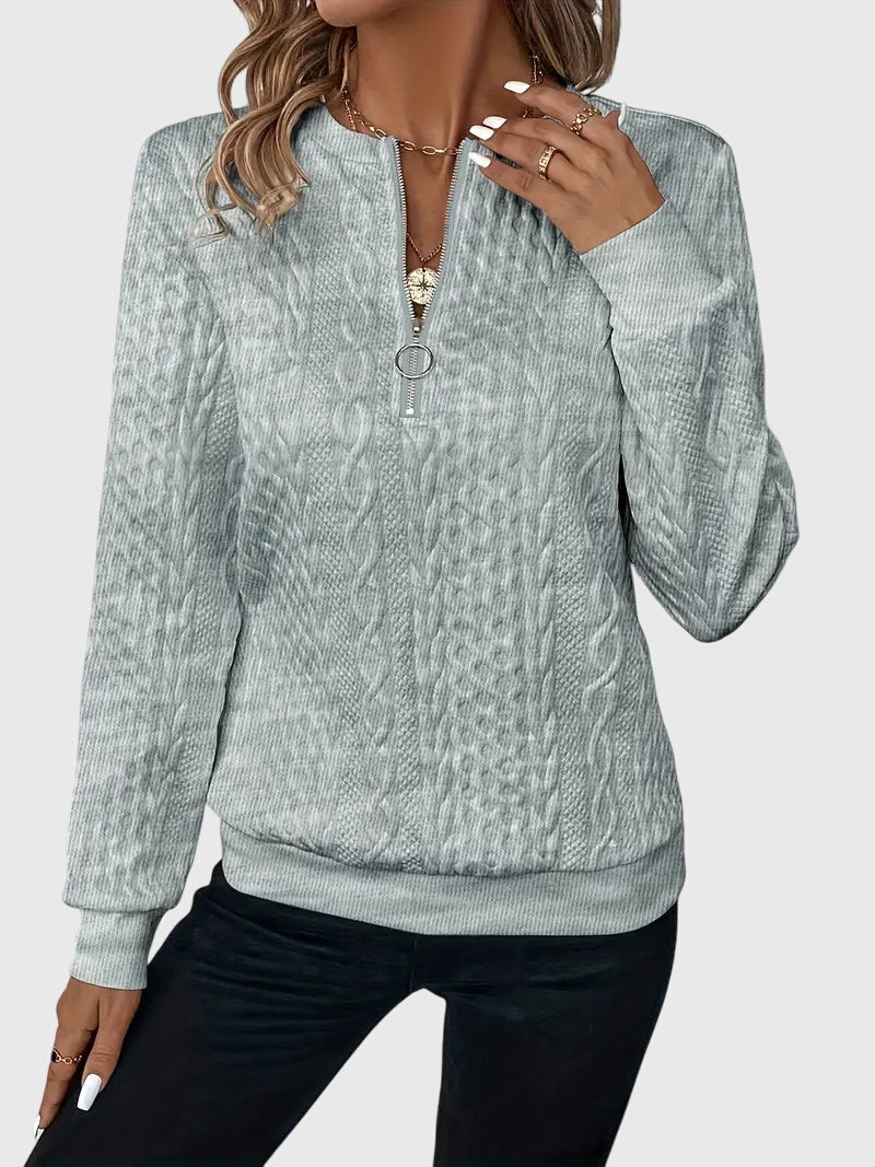 Nora™ | Sweter z zamkiem błyskawicznym