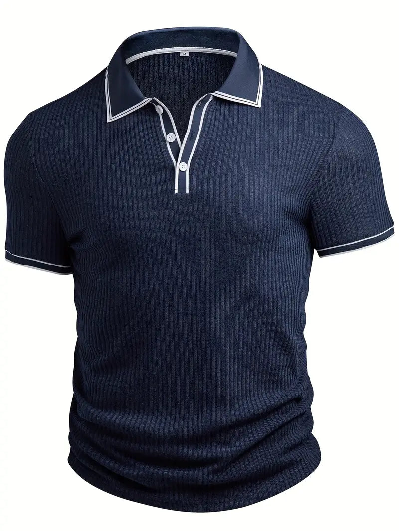 Śniegomir – Eleganckie polo z kontrastowym kołnierzykiem