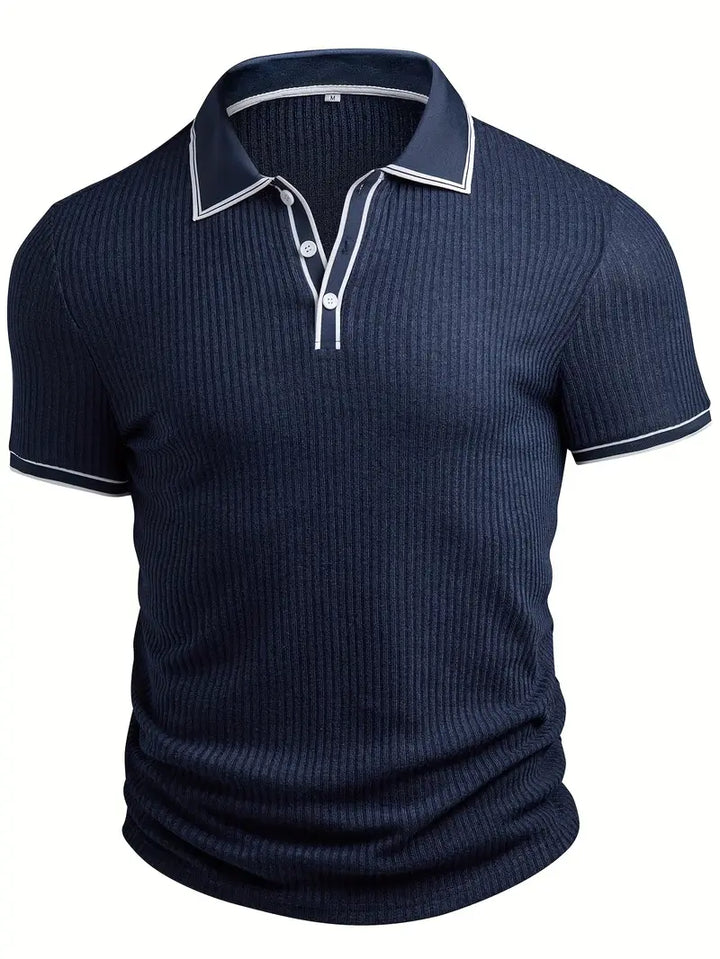 Śniegomir – Eleganckie polo z kontrastowym kołnierzykiem