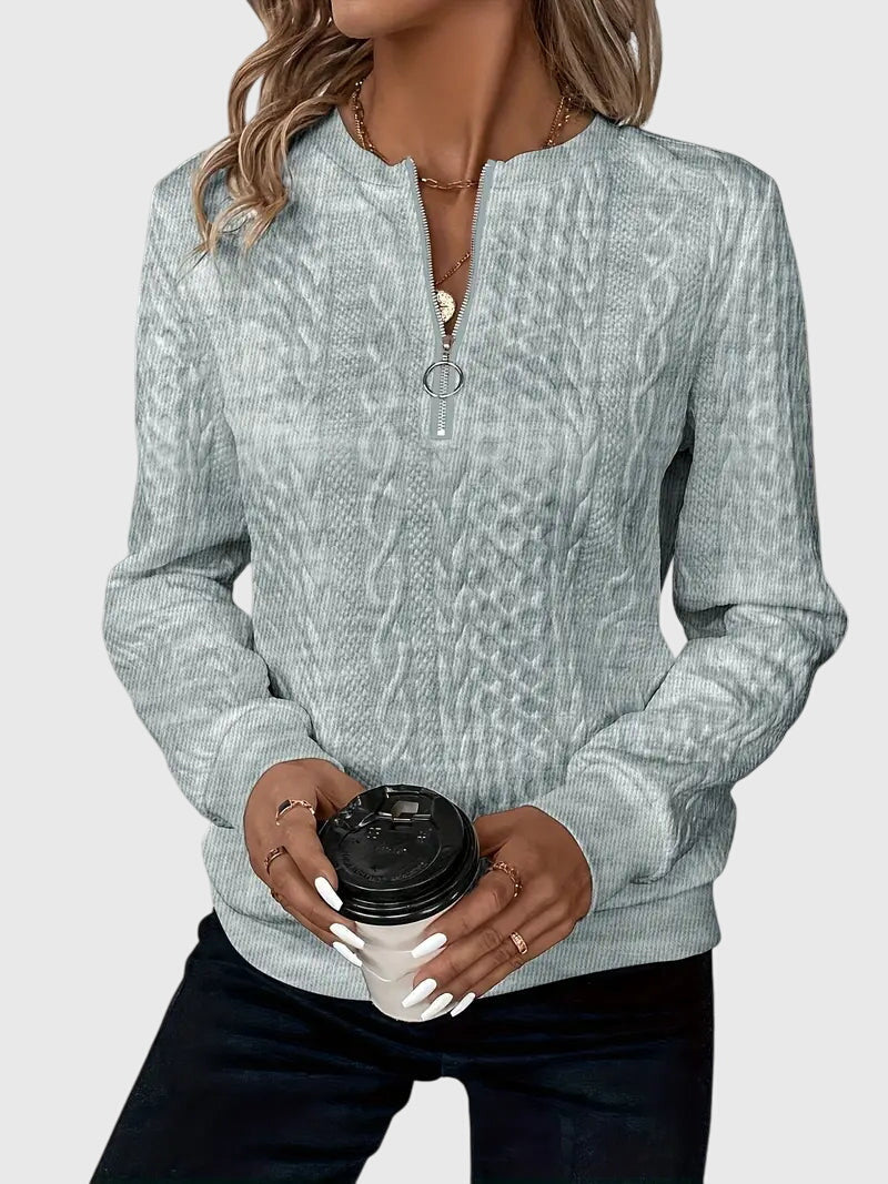 Nora™ | Sweter z zamkiem błyskawicznym
