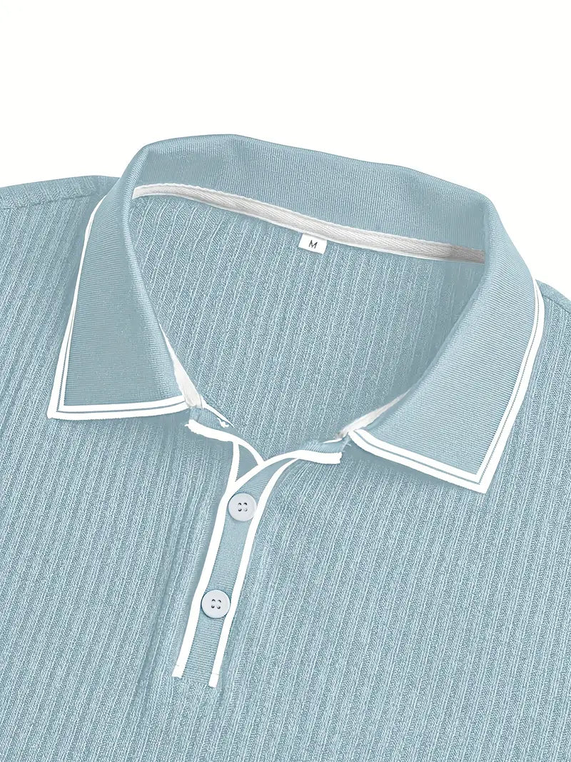 Śniegomir – Eleganckie polo z kontrastowym kołnierzykiem